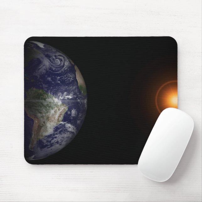 Earth At Its Equinox. Mouse Mat (With Mouse)