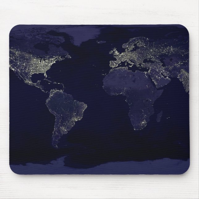 Earth at Night Mouse Mat (Front)