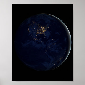 Earth at Night — The Black Marble, 2012 Poster
