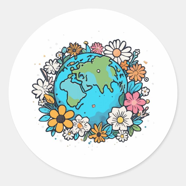Earth Beauty Classic Round Sticker (Front)