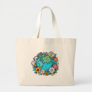 Earth Beauty Large Tote Bag