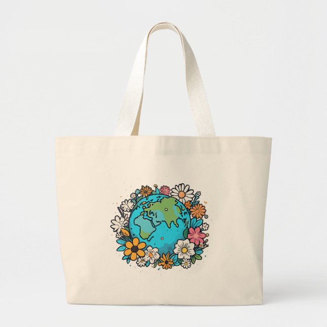 Earth Beauty Large Tote Bag (Front)