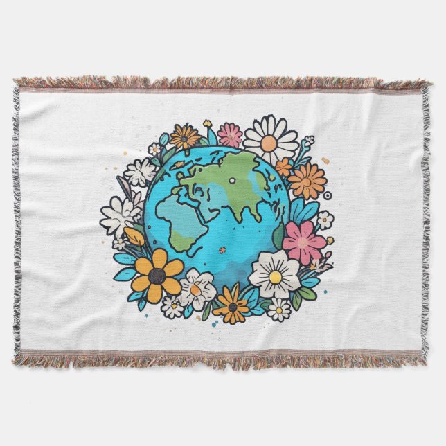 Earth Beauty Throw Blanket (Front)