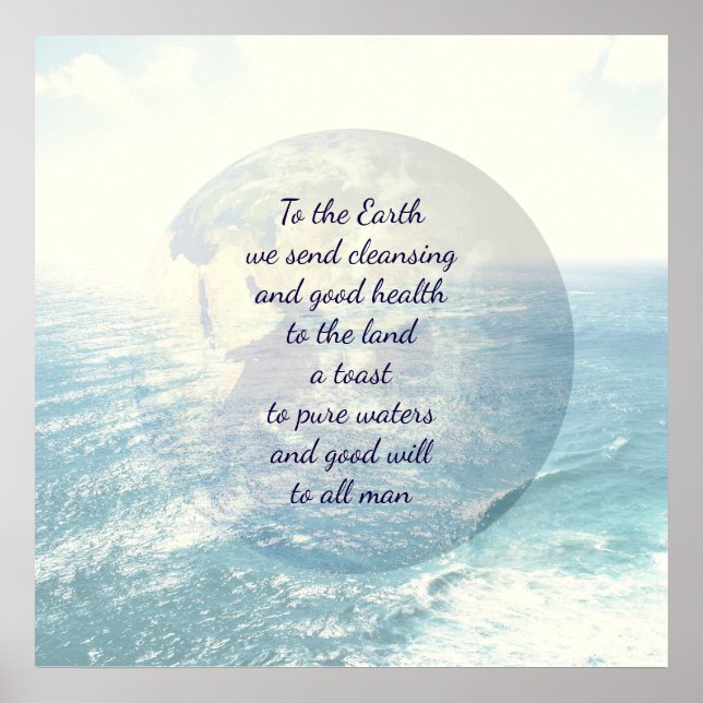 Earth blessing poster (Front)