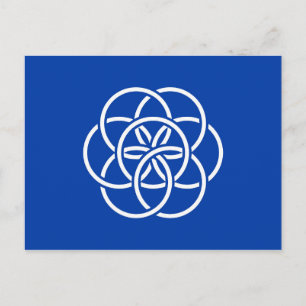 earth blue planet flag terra human kind symbol postcard