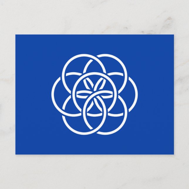 earth blue planet flag terra human kind symbol postcard (Front)