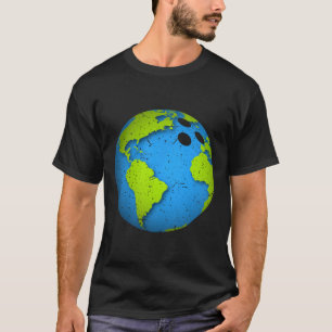 Earth Bowling Ball. Earth Day Favours. Funny 2024 T-Shirt
