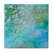 Earth Bubble - Blue Green Abstract