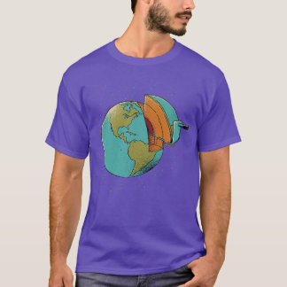 Earth Cake Earth Day Ecology Earth Map by Tobe Fon T-Shirt