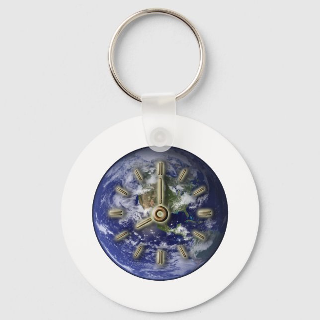 Earth clock key ring (Front)