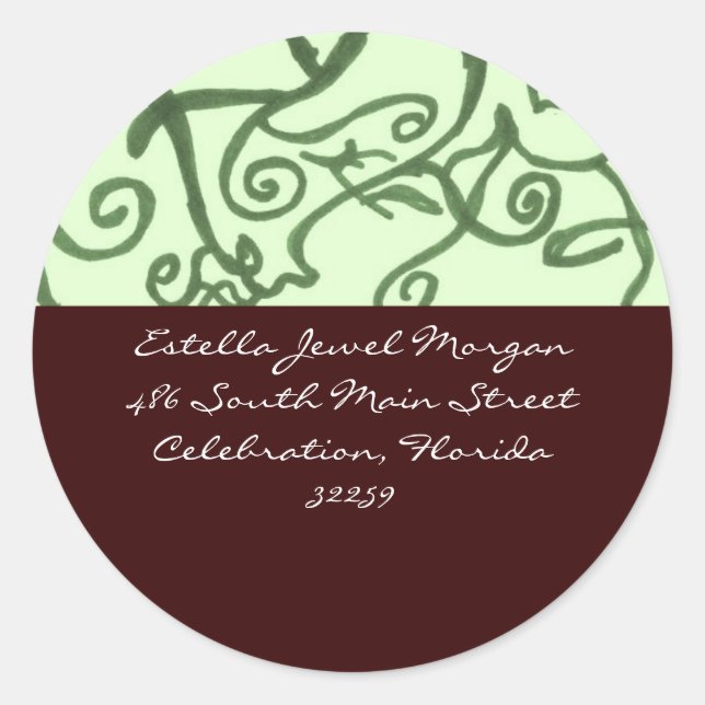 Earth Colours Classic Round Sticker (Front)