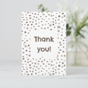 Earth Confetti Watercolor Dots Thank You Card