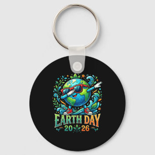 Earth dabbing sunglasses 2026 colourful earth day key ring