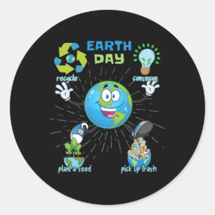 Earth Day 10 Classic Round Sticker