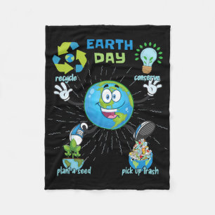 Earth Day 10 Fleece Blanket