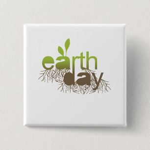 EARTH DAY - 15 CM SQUARE BADGE