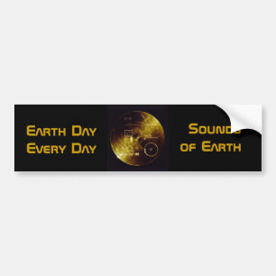 Earth Day 2012 - Sounds of Earth gold record Bumper Sticker