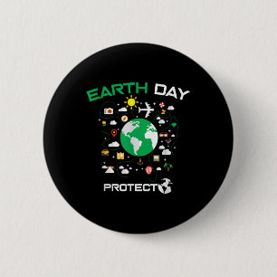 Earth Day 2022 Environmental Protection Save The P 6 Cm Round Badge