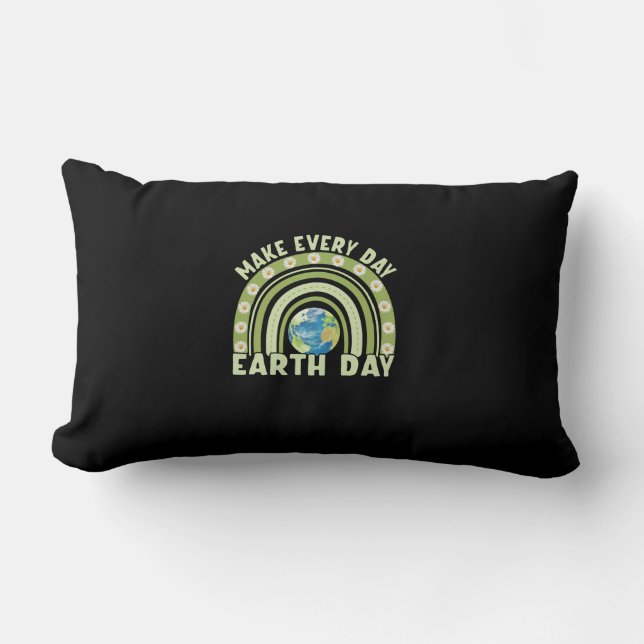 Earth Day 2022 Make Every Day Earth Day Lumbar Cushion (Front)