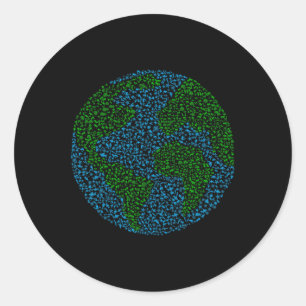 Earth Day 2025 Design Wild Animals And Sea Animals Classic Round Sticker
