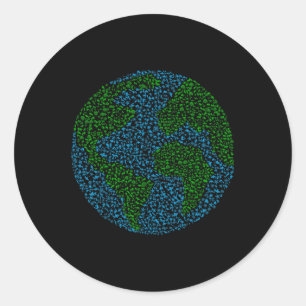 Earth Day 2025 Design Wild Animals And Sea Animals Classic Round Sticker