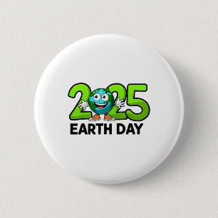 Earth Day 2025 Funny Earth Day Birthday Kids Boys 6 Cm Round Badge