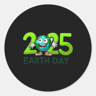 Earth Day 2025 Funny Earth Day Birthday Kids Boys Classic Round Sticker