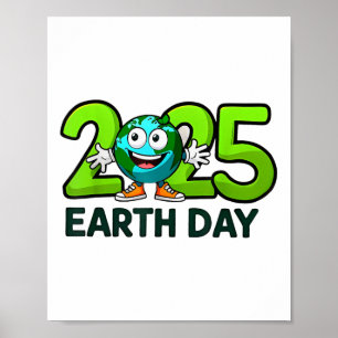 Earth Day 2025 Funny Earth Day Birthday Kids Boys  Poster