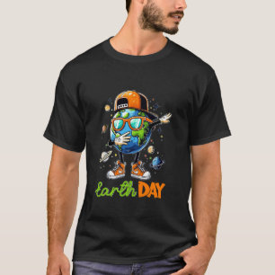 Earth Day 2025 Funny Earth Day Kids Boys Dab T-Shirt