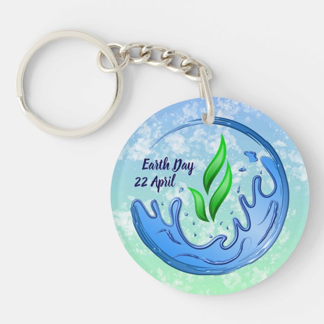 Earth Day 2025 Our Power Our Planet Crest Key Ring (Front)