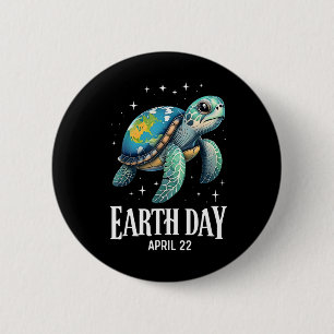Earth Day 2025 Restore Earth Sea Turtle Art Save T 6 Cm Round Badge