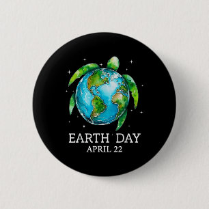 Earth Day 2025 Restore Earth Sea Turtle Art Save T 6 Cm Round Badge