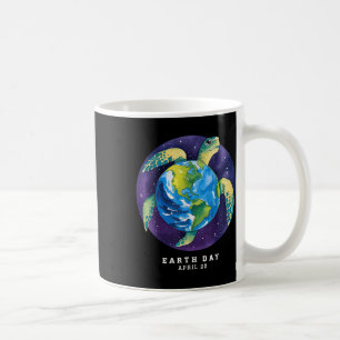 Earth Day 2025 Restore Earth Sea Turtle Art Save T Coffee Mug