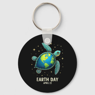 Earth Day 2025 Restore Earth Sea Turtle Art Save T Key Ring