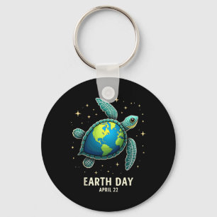 Earth Day 2025 Restore Earth Sea Turtle Art Save T Key Ring