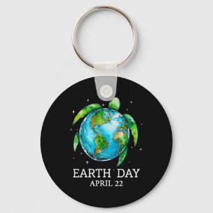 Earth Day 2025 Restore Earth Sea Turtle Art Save T Key Ring