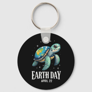 Earth Day 2025 Restore Earth Sea Turtle Art Save T Key Ring