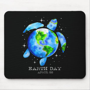 Earth Day 2025 Restore Earth Sea Turtle Art Save T Mouse Mat