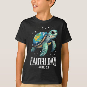 Earth Day 2025 Restore Earth Sea Turtle Art Save T T-Shirt