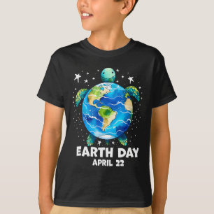Earth Day 2025 Restore Earth Sea Turtle Art Save T T-Shirt