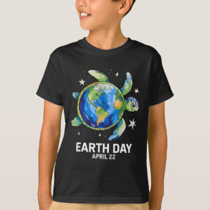 Earth Day 2025 Restore Earth Sea Turtle Art Save T T-Shirt