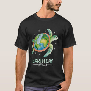 Earth Day 2025 Restore Earth Sea Turtle Art Save t T-Shirt