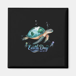 Earth Day 2025 Restore Earth Sea Turtle For Kids M Magnet