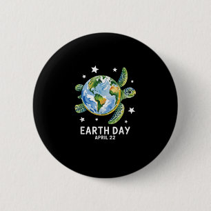 Earth Day 2025 Restore Earth Sea Turtle Save The P 6 Cm Round Badge