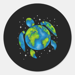 Earth Day 2025 Restore Recycle Sea Turtle Save The Classic Round Sticker
