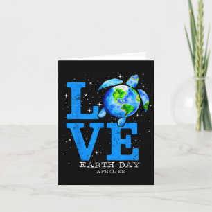 Earth Day 2025 Save Sea Turtle The Planet Restore Card