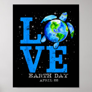 Earth Day 2025 Save Sea Turtle The Planet Restore Poster