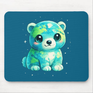 Earth day 2026 polar bear art mouse mat