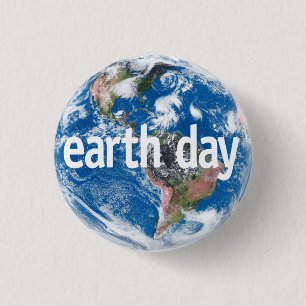 Earth Day 3 Cm Round Badge