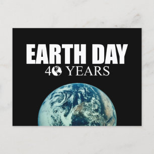 EARTH DAY 40 years Postcard